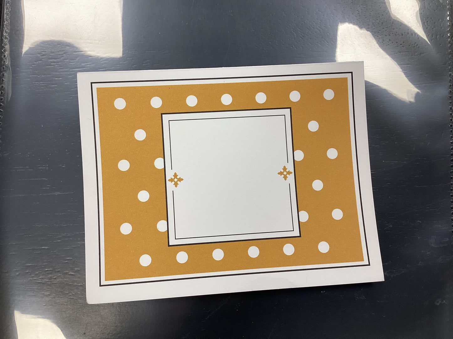 Dark Orange polka dot notecards