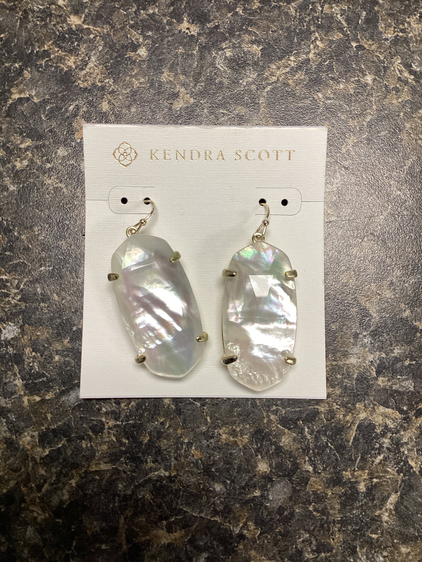 Esme gold ivory mop earrings