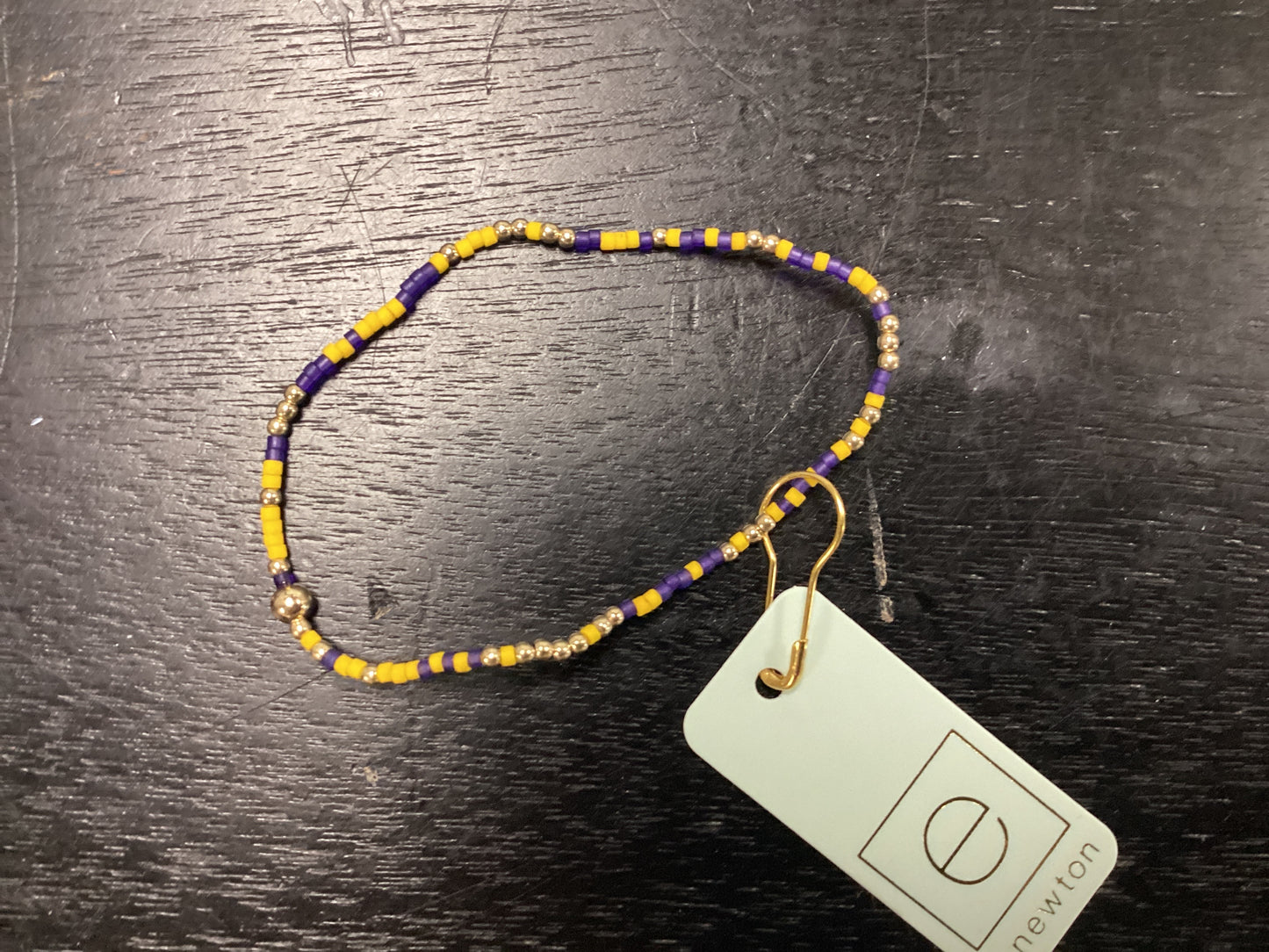 Hope Unwritten Bracelet- Deep Purple-Golden Yellow
