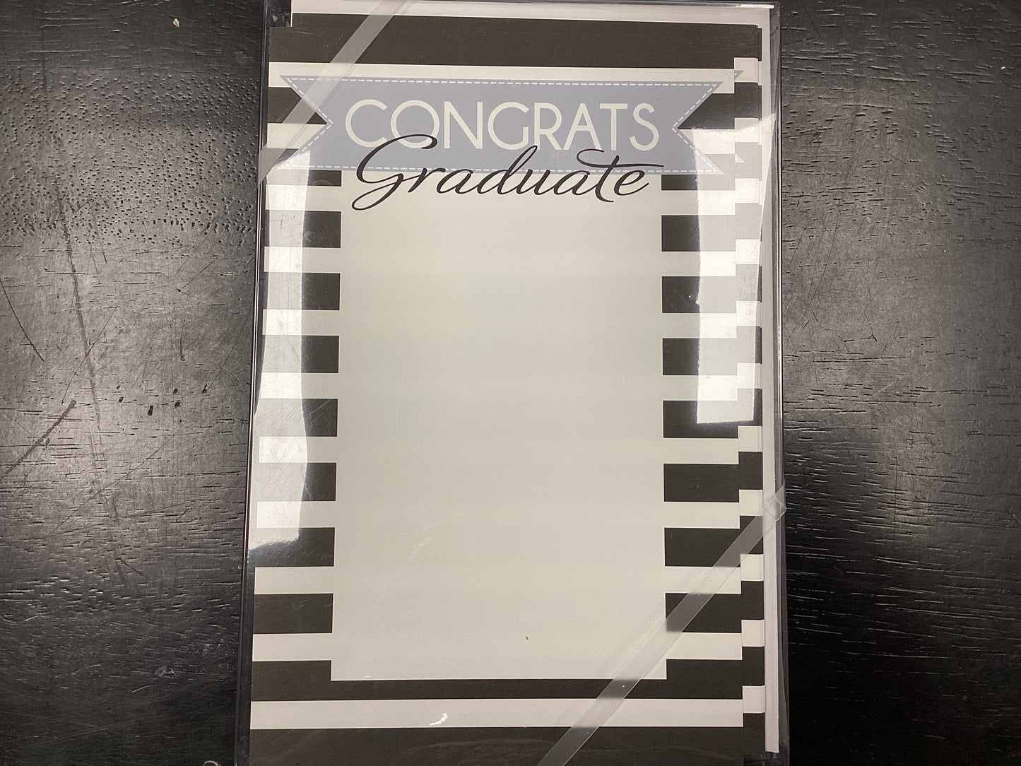 Black Stripe Graduation Invitation