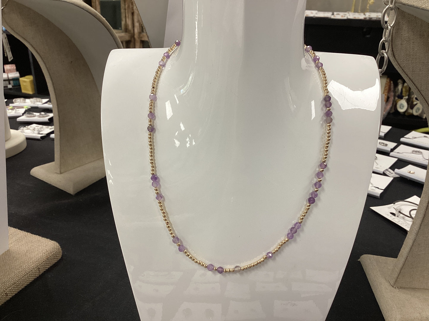 15” Choker Hope Unwritten Gemstone-AMETHYST