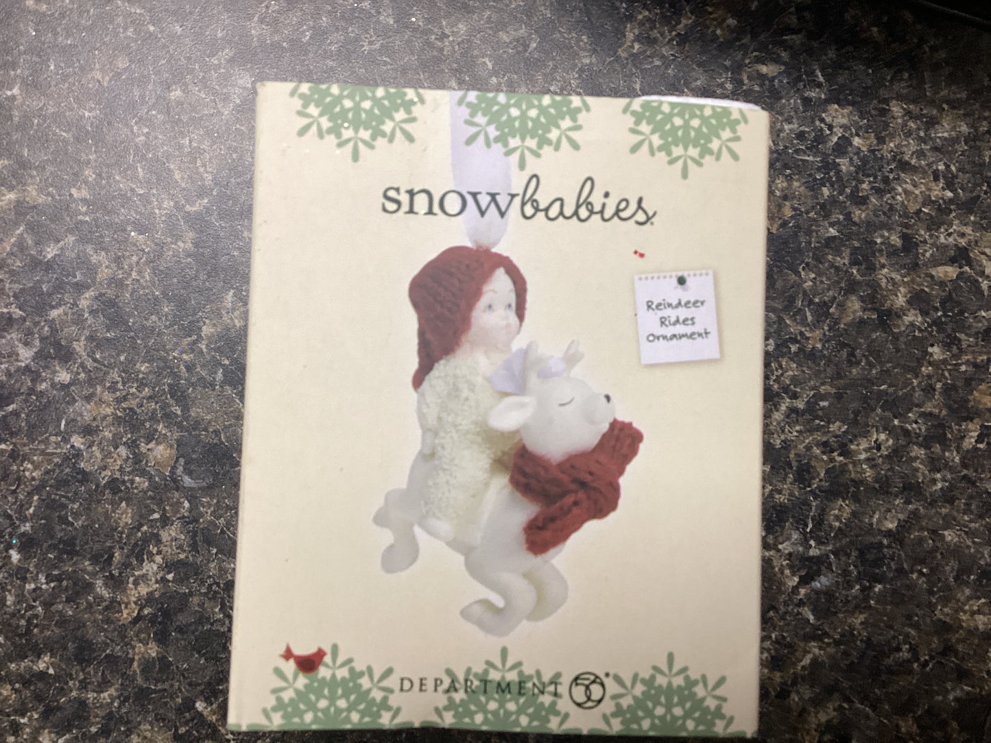 Snowbabies Reindeer Rides ornament
