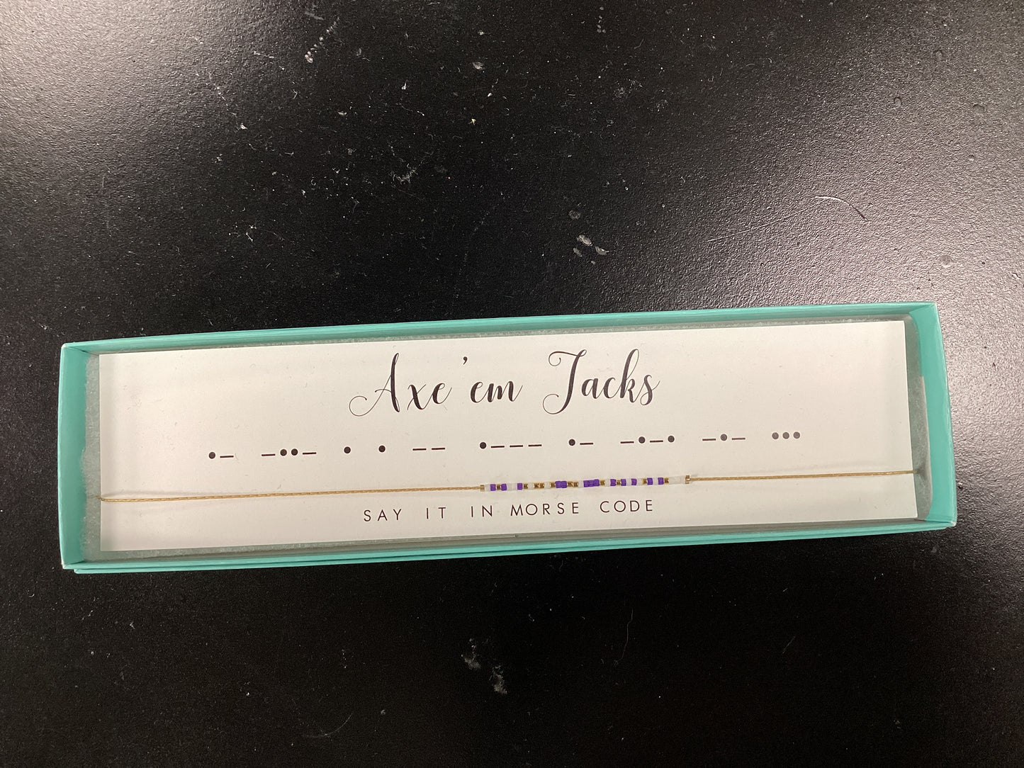 Axe Em Jacks morse code necklac