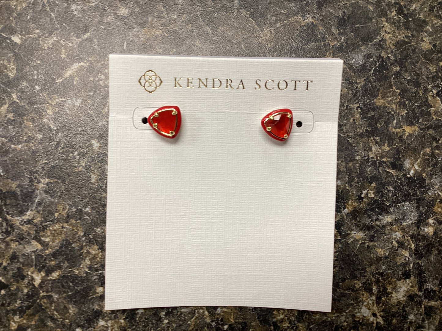 Arden enamel gold red studs