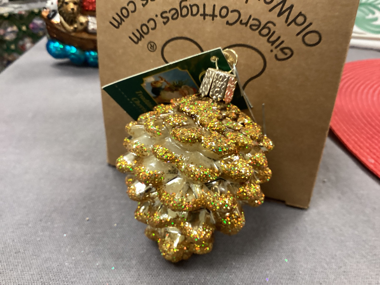 Small Gold Pinecone ornament