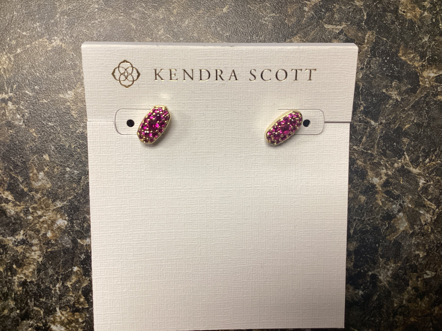 Grayson gold ruby stud earrings