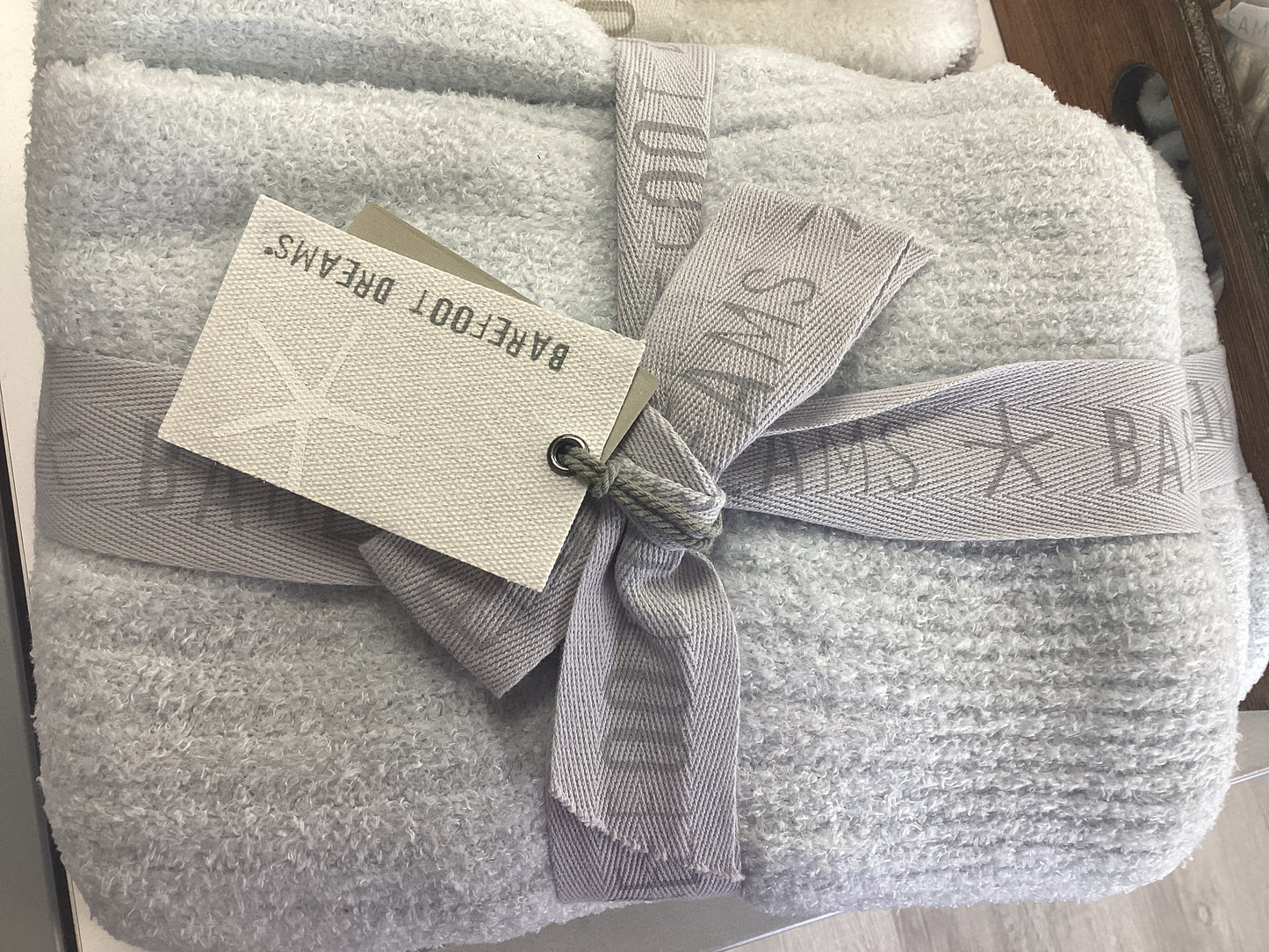 Cozy Chic ribbed blue baby blanket