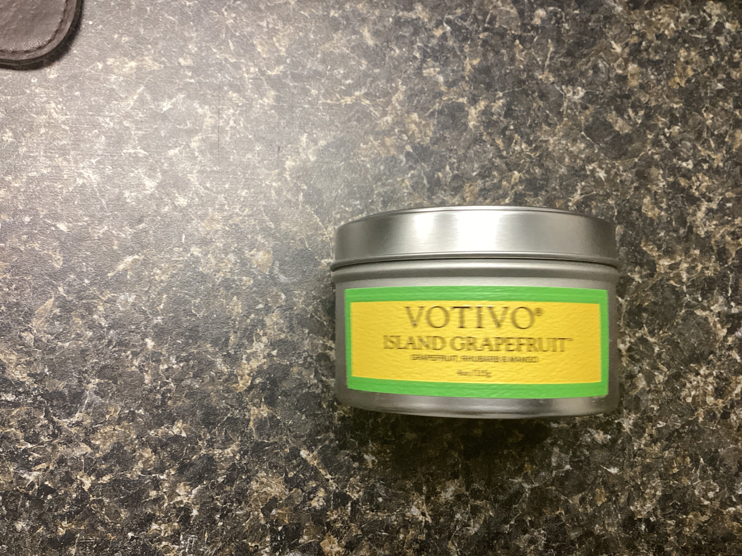 Island Grapefruit travel tin candle