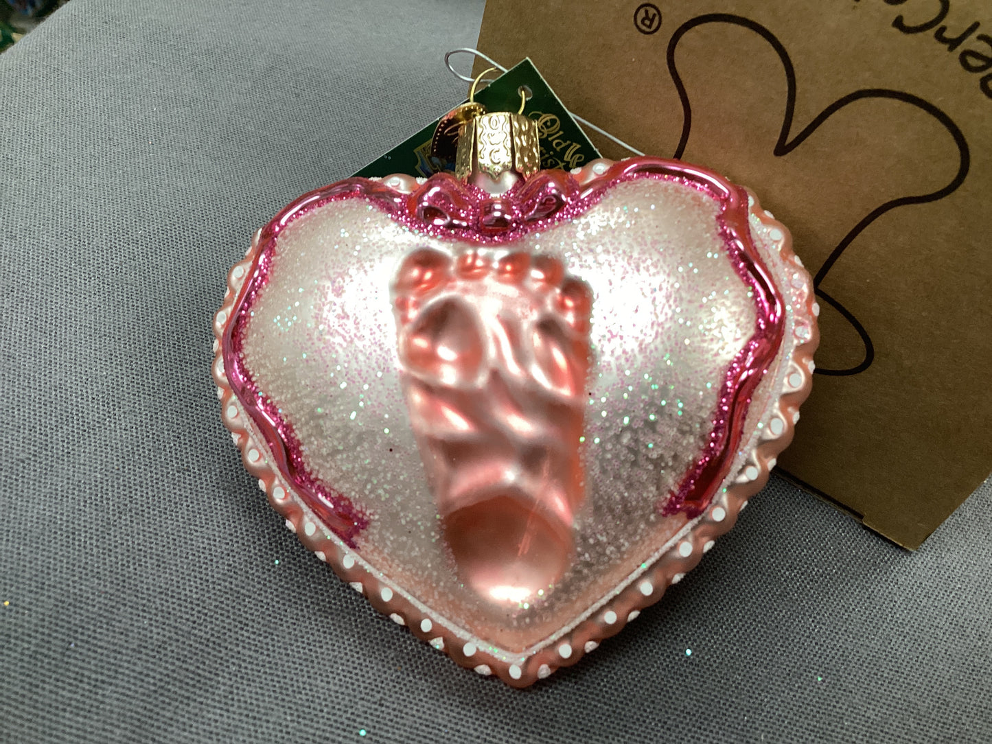 Baby Girl's Footprint ornament