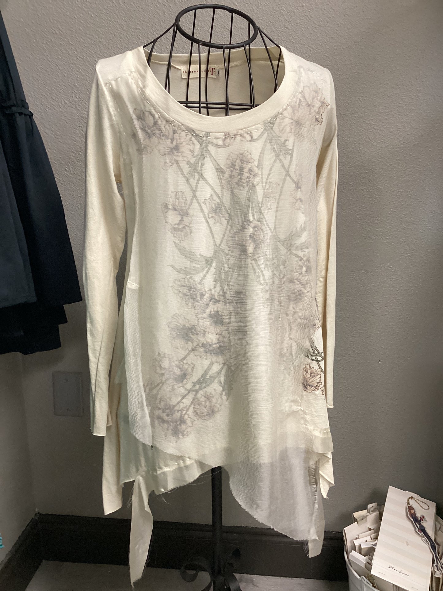 love & liberty print overlay tee Medium