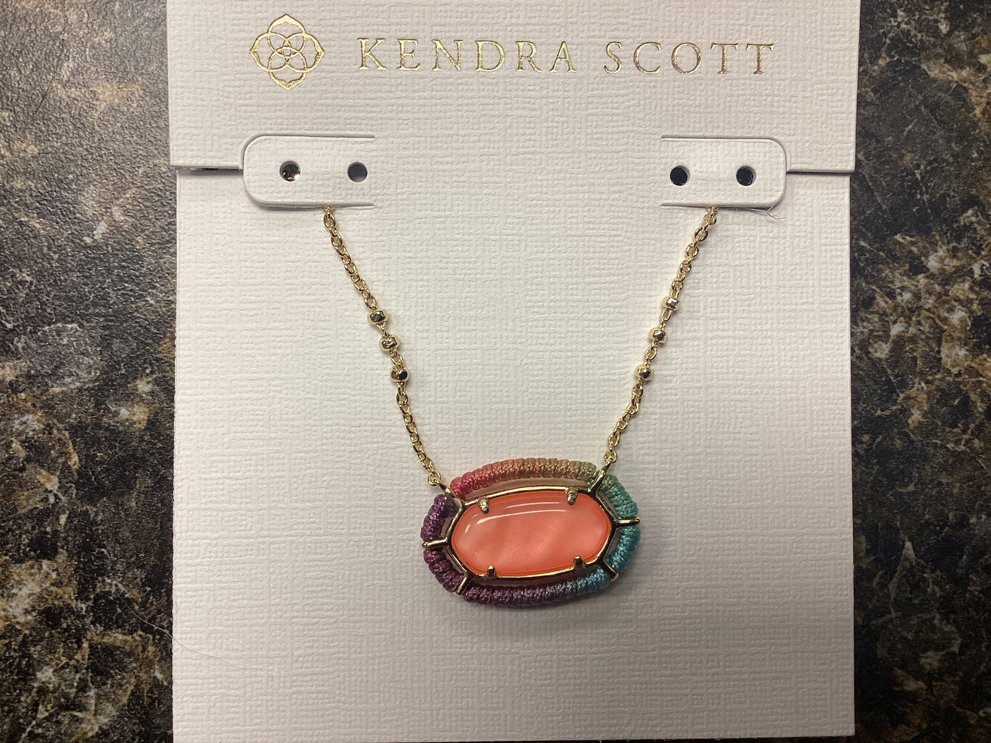 Elisa gold threaded coral illusion necklace