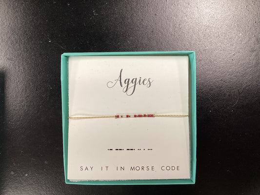 Aggies Morse Code Bracelet