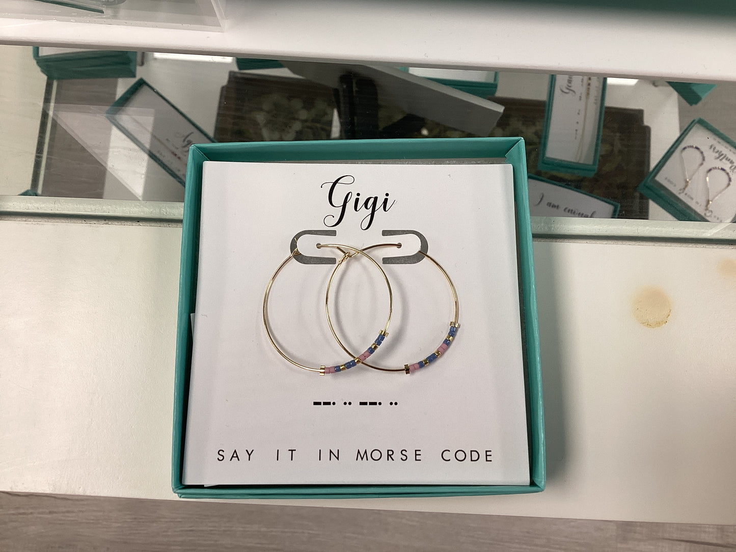 Gigi Morse Code Standard Hoop Earrings
