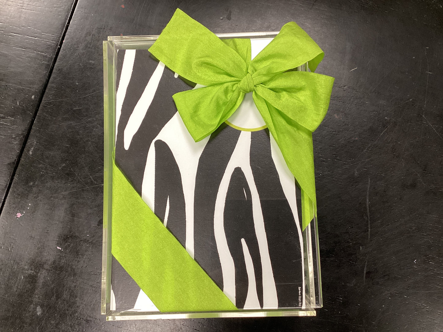 black/white zebra note box