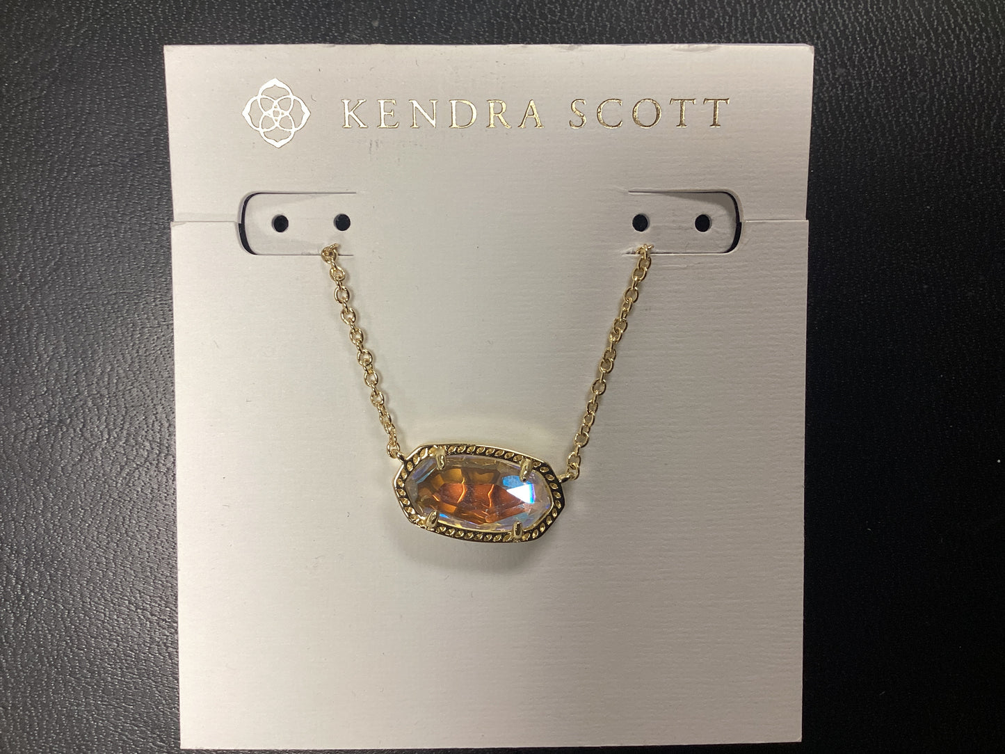 Elisa gold dichroic glass necklace