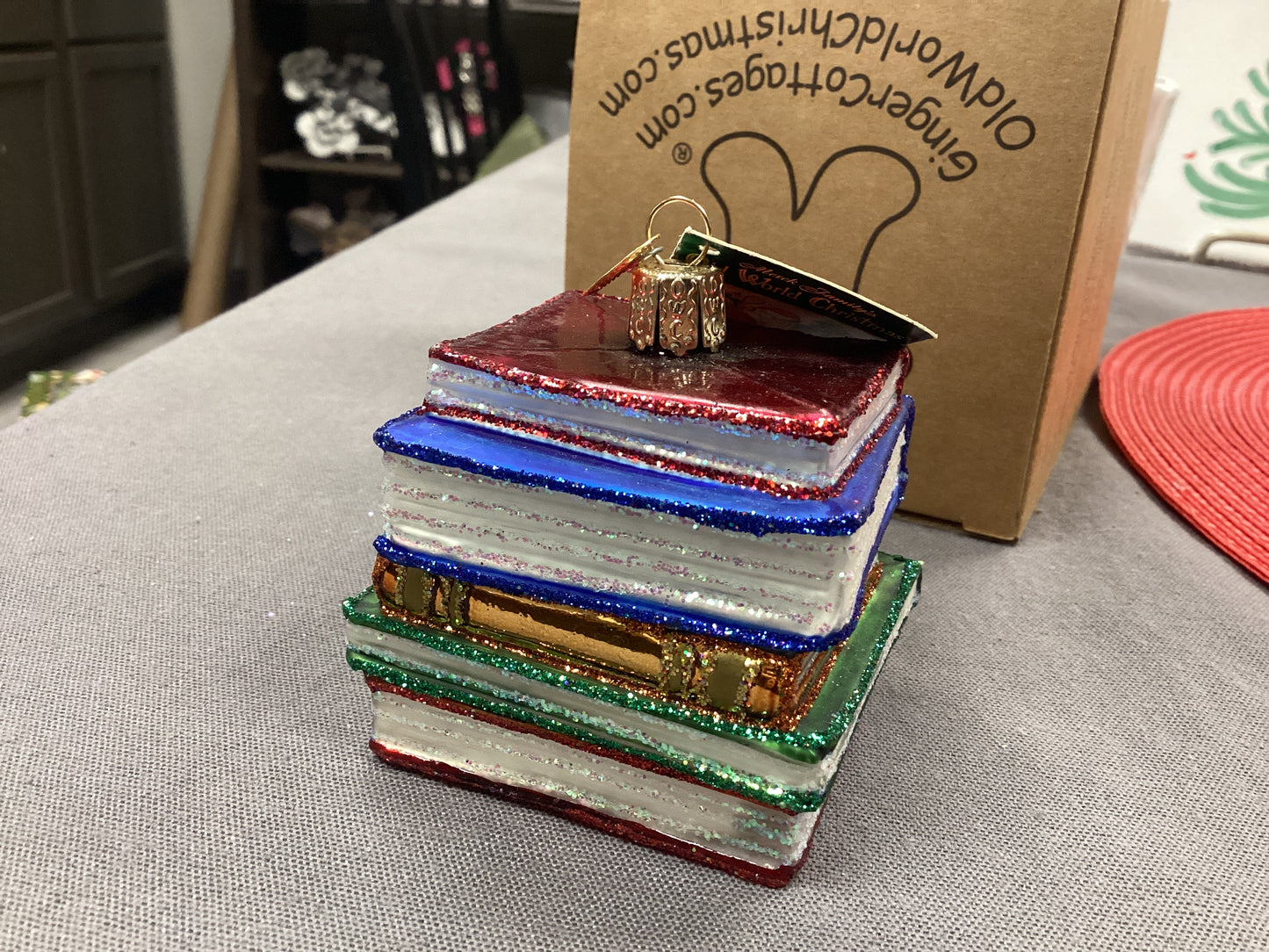 Stack of Books ornament
