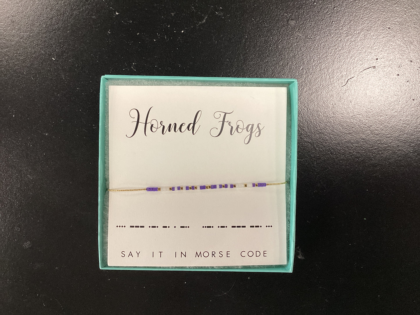 Horned Frogs Morse Code Bracelet