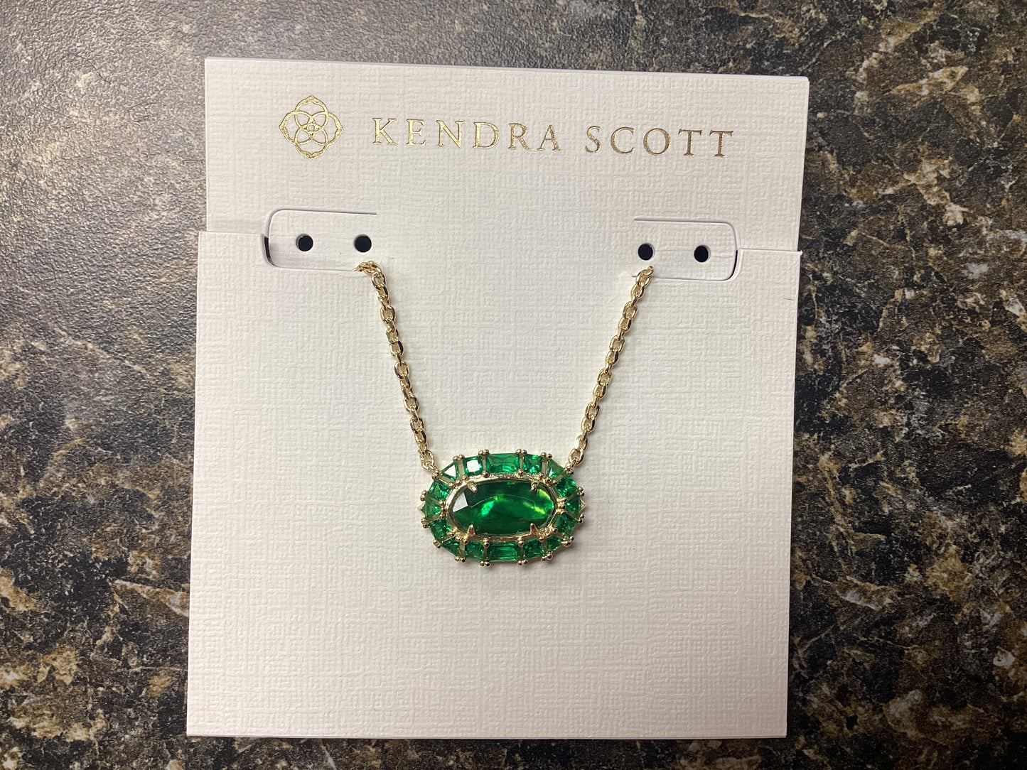 Elisa Crystal Framed Pendant Necklace