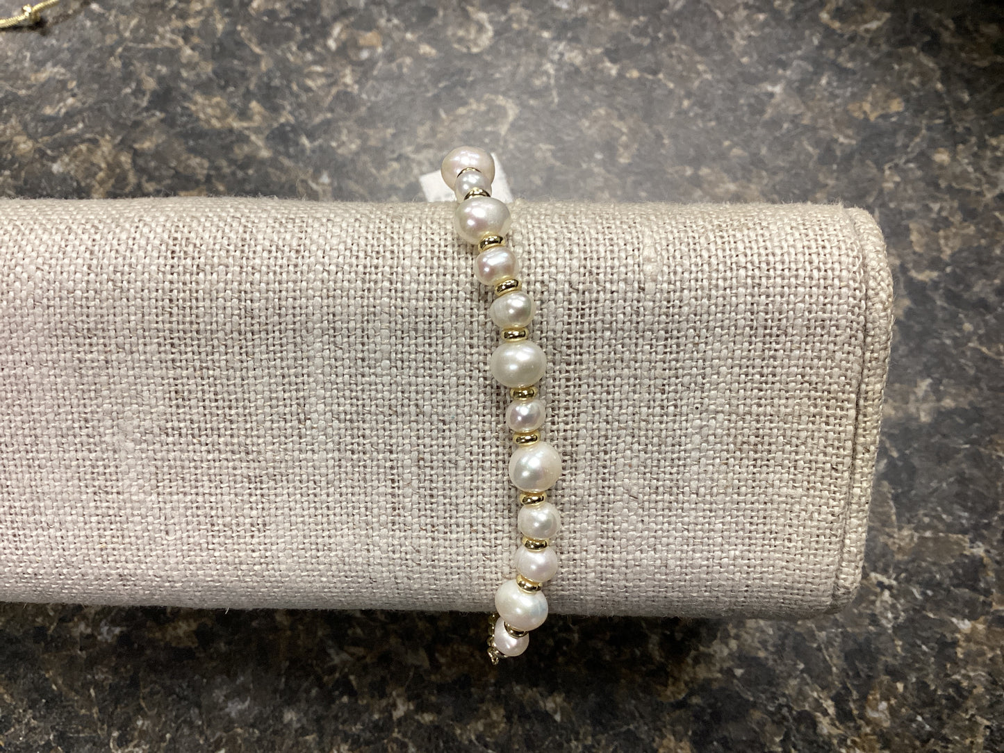 Jovie gold ivory bead bracelet