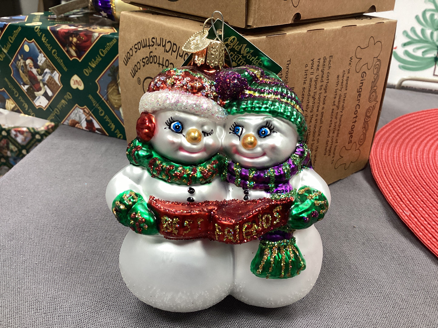 Best Friends Snowman ornament