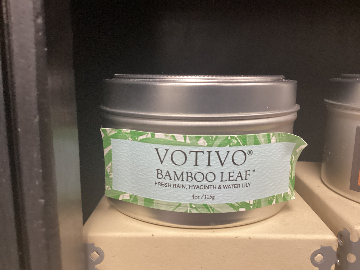 Bamboo Leaf Travel Tin candle