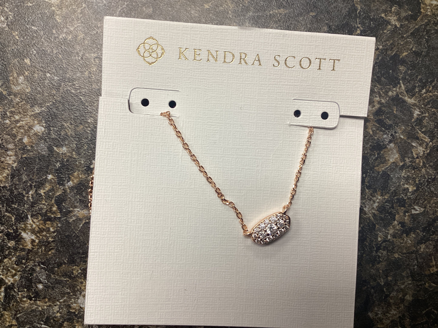 Grayson rose gold crystal necklace