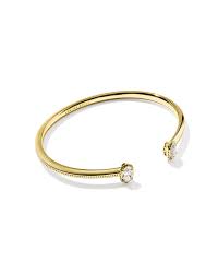 Elton Mini Gold LUXE white cuff Bracelet