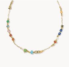 Lacey gold multi mix strand necklace