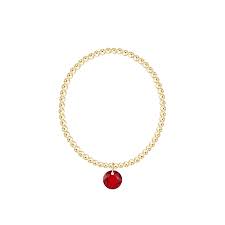 Classic Gold 3mm Bracelet Reflection Small Charm January