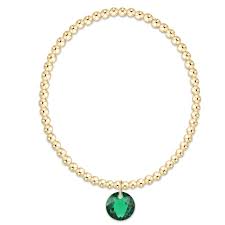 Classic Gold 3mm Bracelet Reflection Small Charm May
