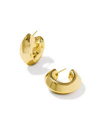 Embry gold metal hoop earrings