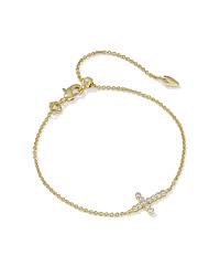 Cross Crystal Delicate Gold Bracelet