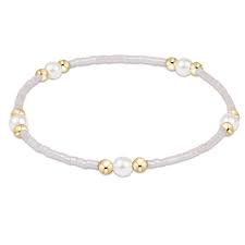 Hope Purpose Pearl Bracelet - Silky White