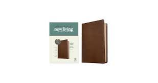Bible NLT Large Print Thinline Reference Rustic Brown LeatherLike
