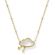 Celeste Cloud Gold Dichroic Glass Necklace