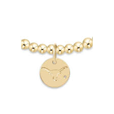 UT Austin disc gold 3mm bracelet