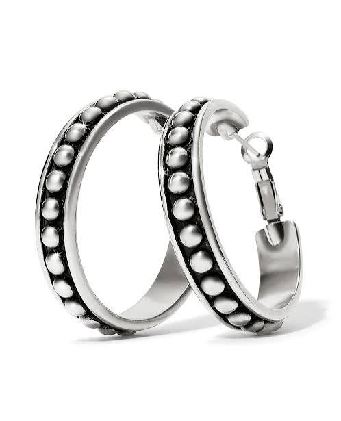 Pretty Tough Stud Large leverback hoop earrings