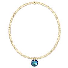 Classic Gold 3mm Bracelet Reflection Small Charm March
