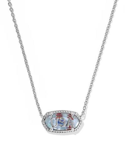 Elisa silver USA red white blue necklace