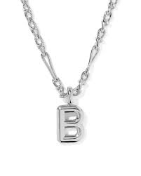 Letter B Bubble silver necklace