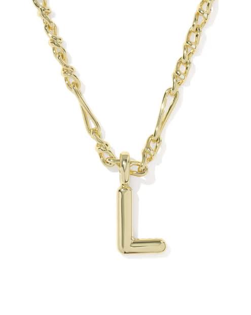 Letter L Bubble gold necklace