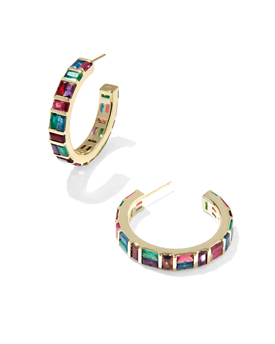 Jamie Hoop Earring Gold Multi Mix