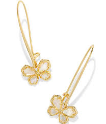 Mae Butterfly gold golden abalone drop earrings