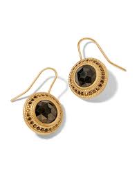 Medallion Earrings Pyrite