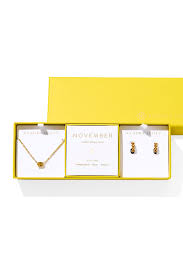 Cailin Birthstone Gift Set Gold Golden Yellow Crystal November