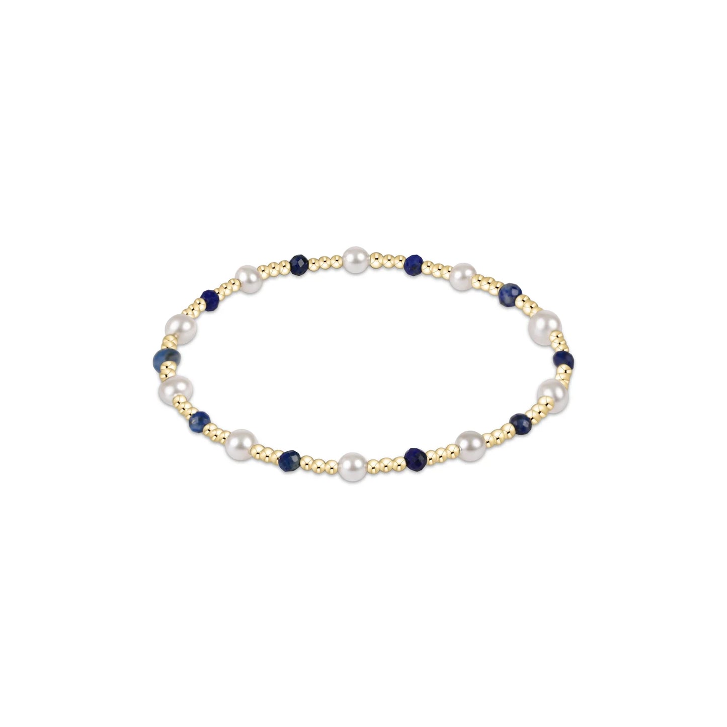 Pearl Sincerity 4mm Bead Bracelet Lapis