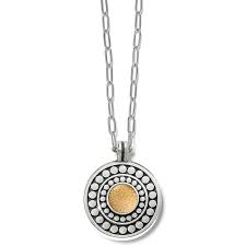 Pebble Dot Medallion Pearl reversible necklace