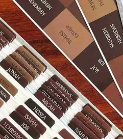 Bible Tabs Varyng shades of brown
