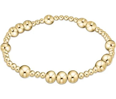 Hope Unwritten 6mm Beaded Bracelet - gold