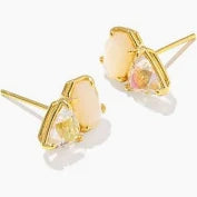 Tatum Gold Neutral Mix Stud Earrings